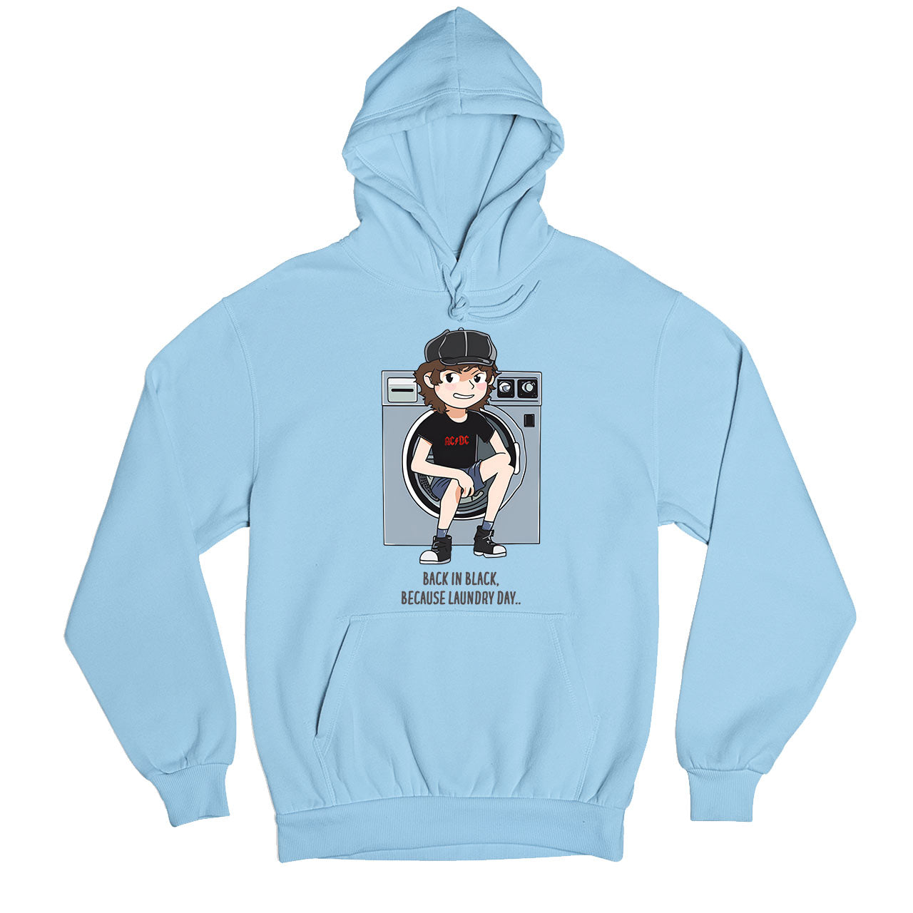 ac/dc back in black meme hoodie hooded sweatshirt winterwear music band buy online india the banyan tee tbt men women girls boys unisex baby blue