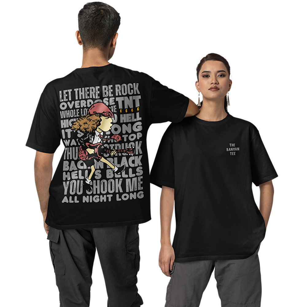 AC/DC Oversized T shirt - Rock Anthems