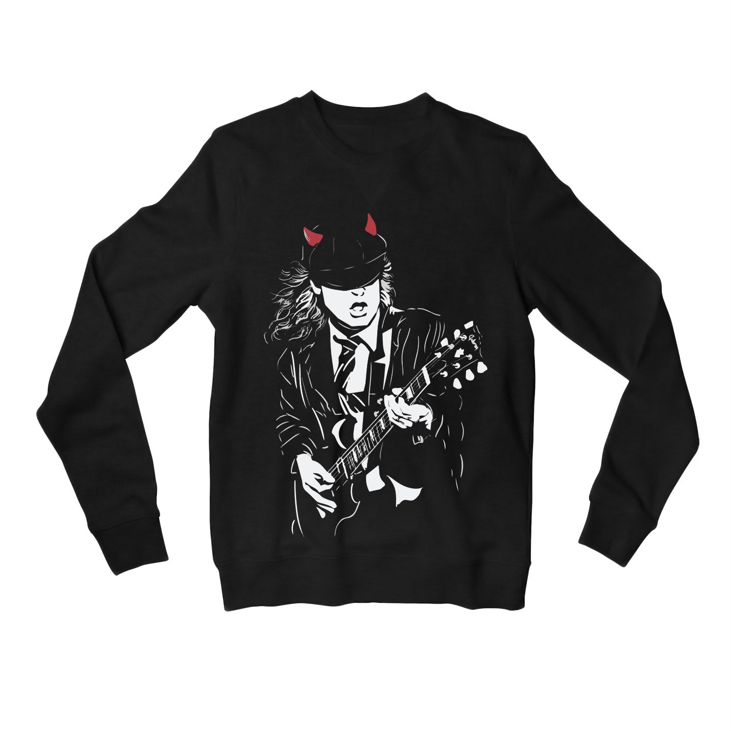 ac/dc angus sweatshirt upper winterwear music band buy online india the banyan tee tbt men women girls boys unisex black