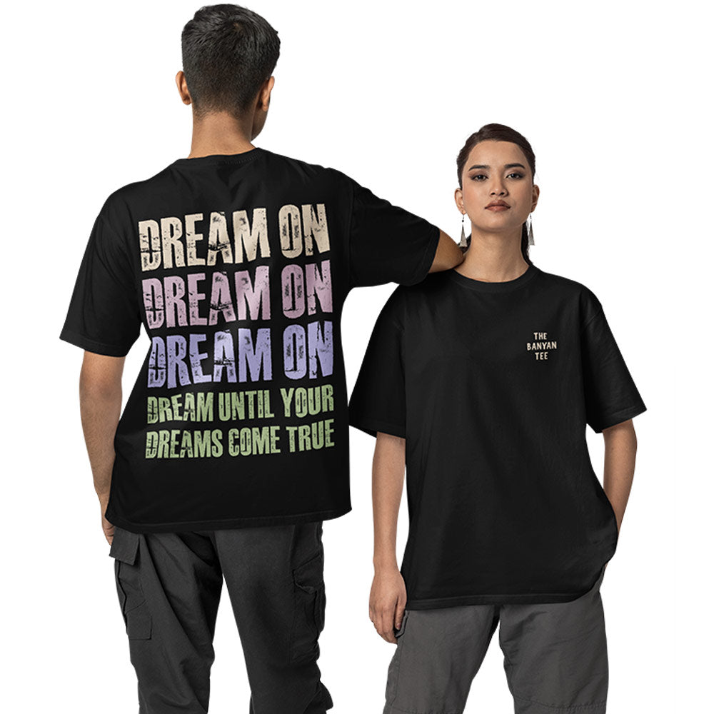 Aerosmith Oversized T shirt - Dream On Typography