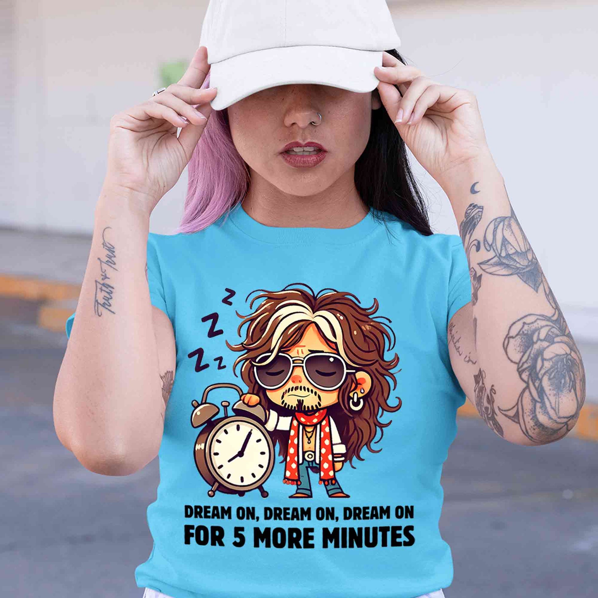 aerosmith 5 more minutes t-shirt music band buy online india the banyan tee tbt men women girls boys unisex sky blue