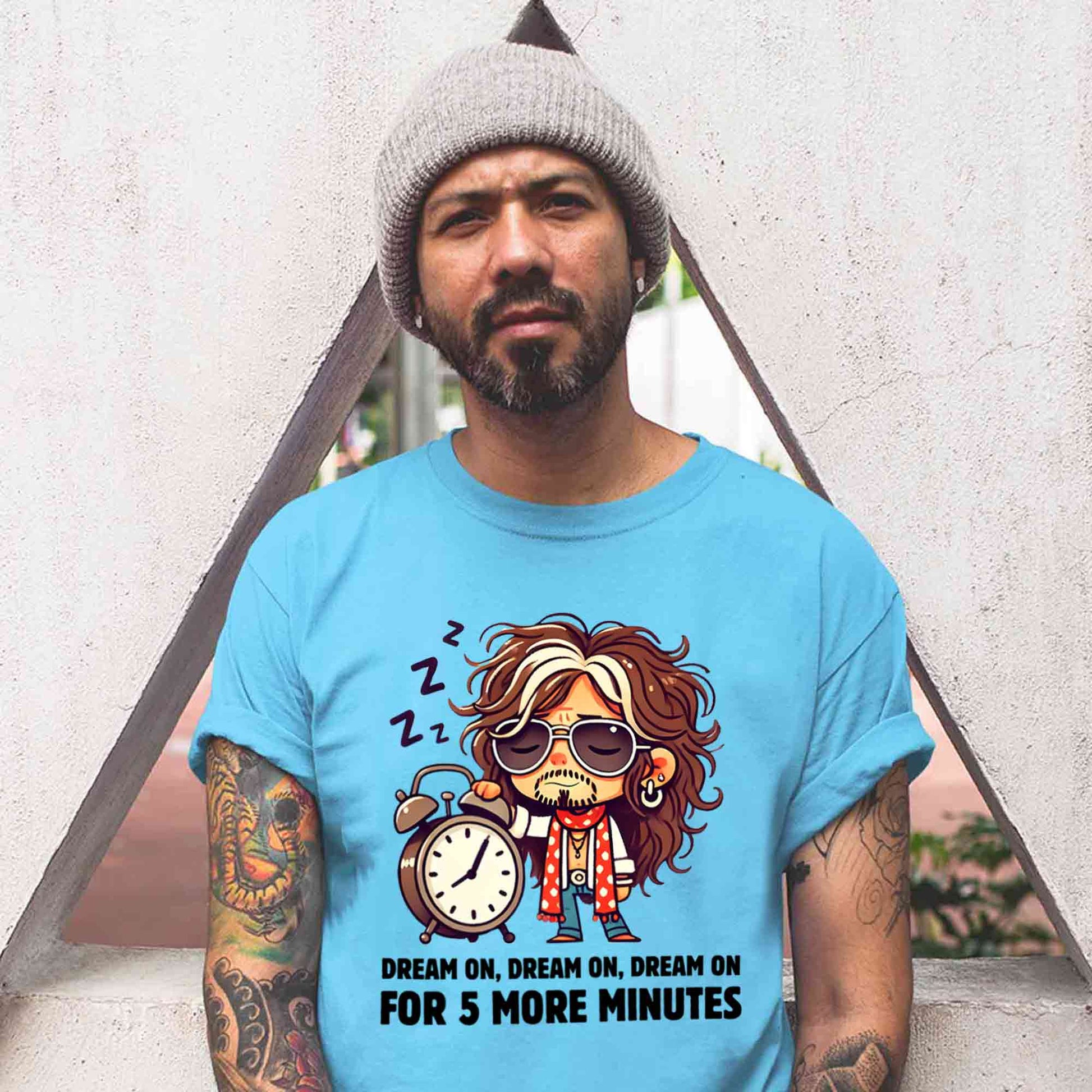aerosmith 5 more minutes t-shirt music band buy online india the banyan tee tbt men women girls boys unisex sky blue