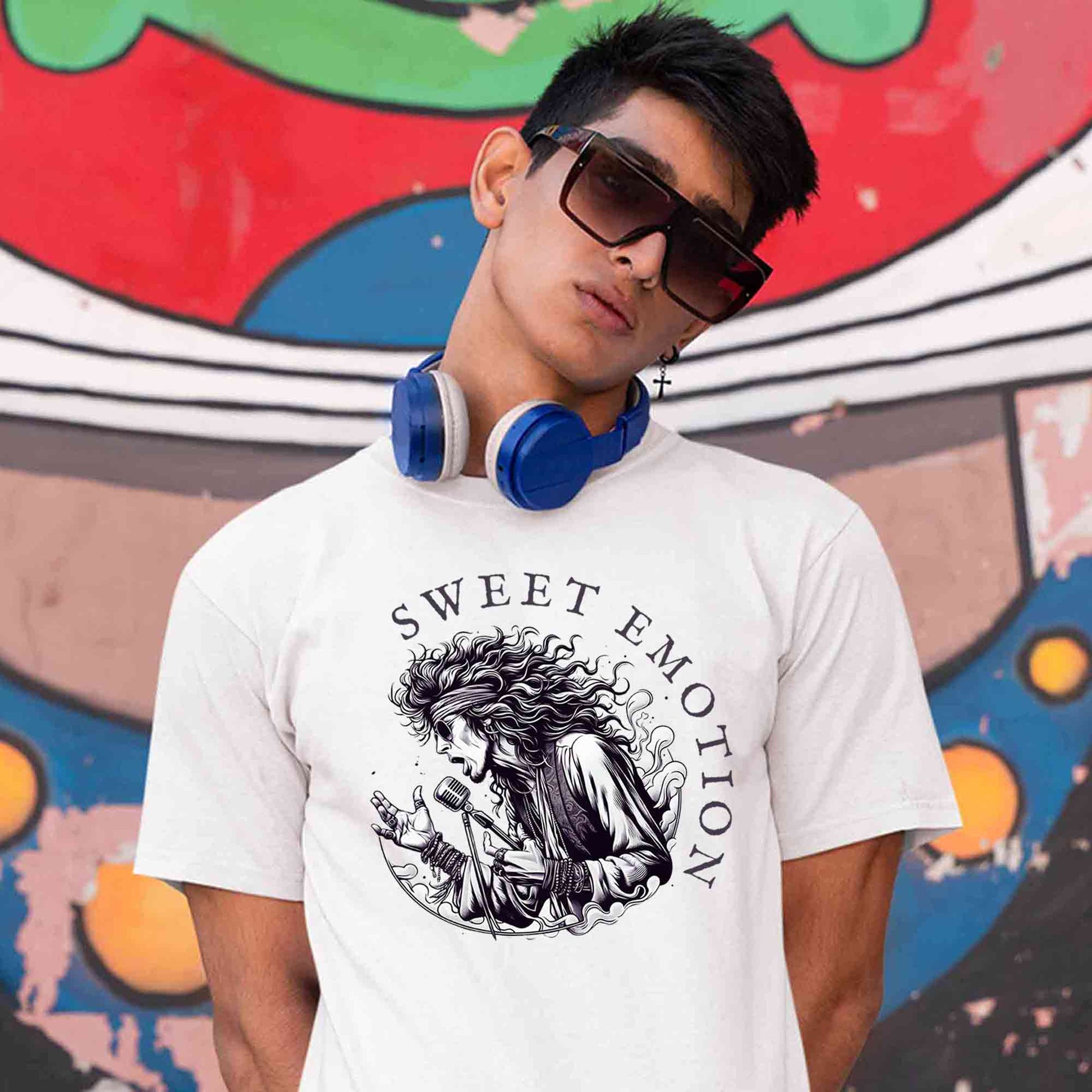 aerosmith sweet emotion t-shirt music band buy online india the banyan tee tbt men women girls boys unisex black