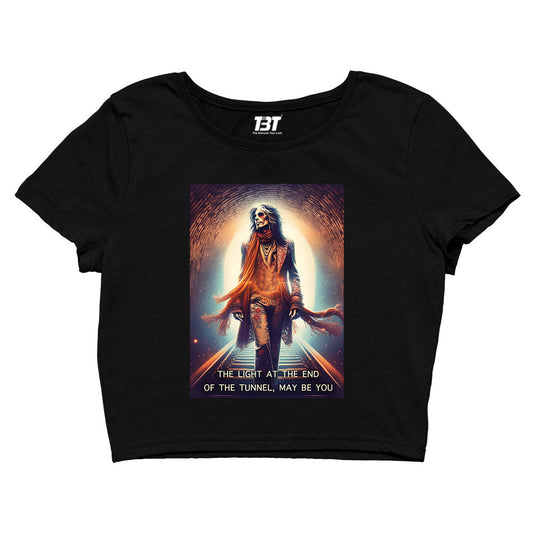 aerosmith amazing - light at the end of the tunnel crop top music band buy online india the banyan tee tbt men women girls boys unisex black