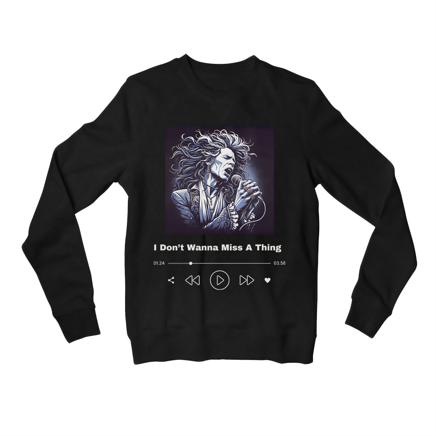 aerosmith don't wanna miss a thing sweatshirt upper winterwear music band buy online india the banyan tee tbt men women girls boys unisex black
