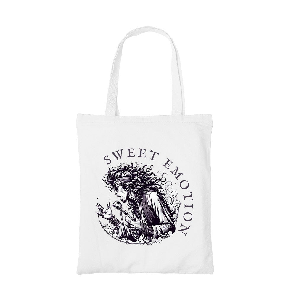 aerosmith sweet emotion tote bag cotton printed music band buy online india the banyan tee tbt men women girls boys unisex