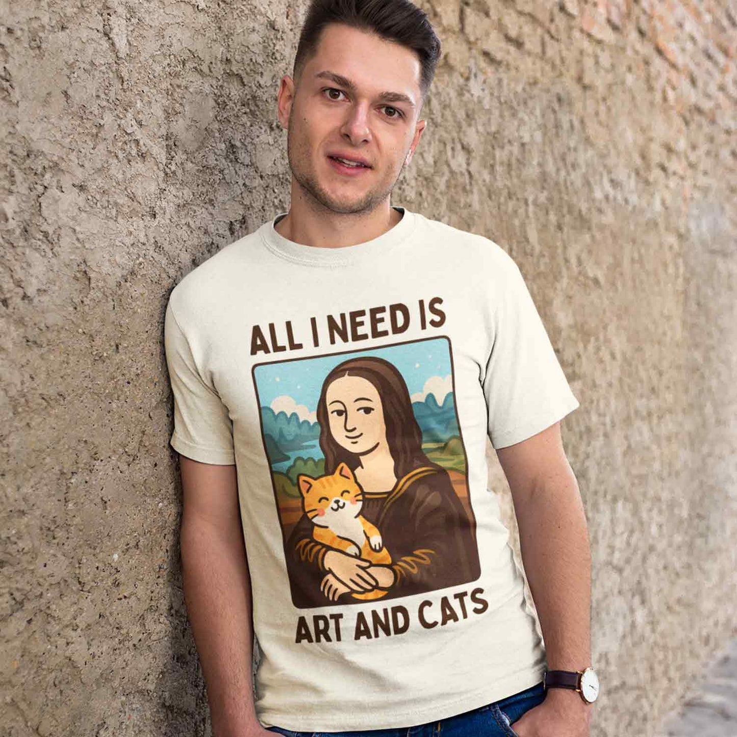 T shirt - All I Need Is Art And Cats