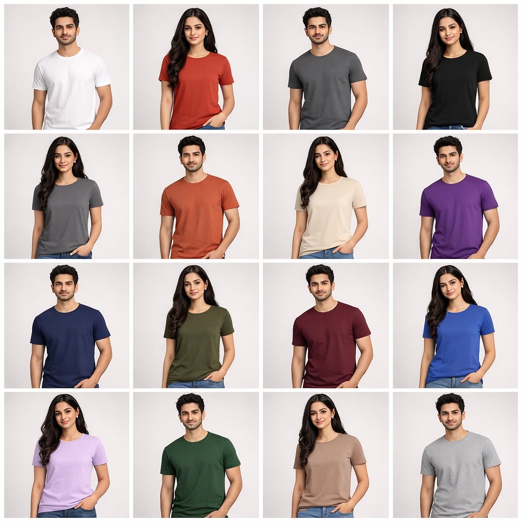 All Season Essentials Combo (Pack Of 16 Premium Cotton Tees) combo t-shirts the banyan tee