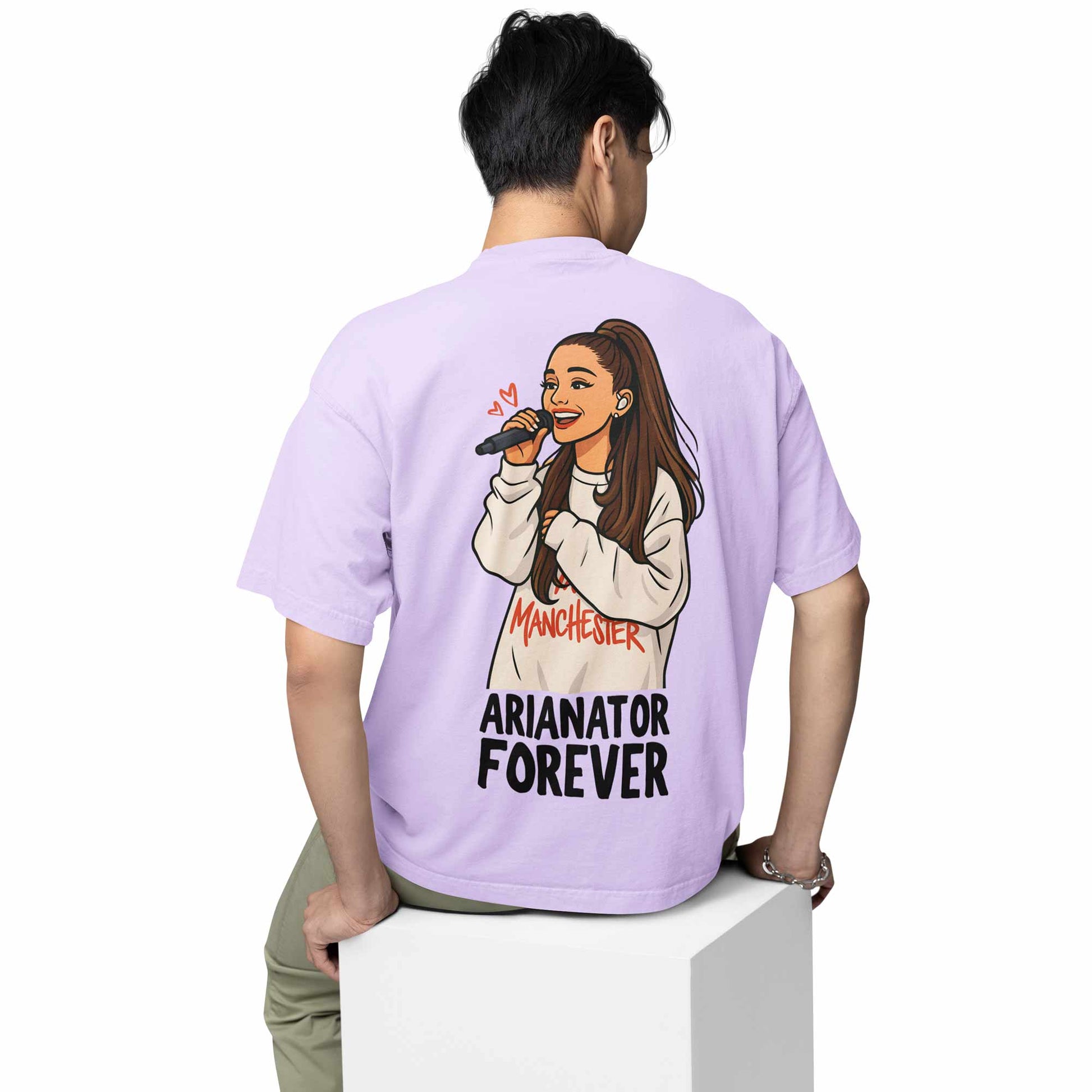 ariana grande oversized t shirt - arianator forever music t-shirt lavender buy online india the banyan tee tbt men women girls boys unisex