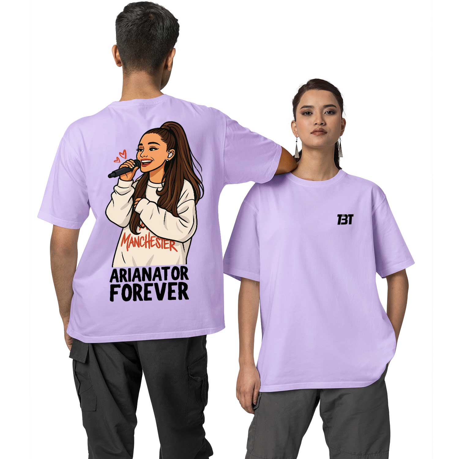 ariana grande oversized t shirt - arianator forever music t-shirt lavender buy online india the banyan tee tbt men women girls boys unisex