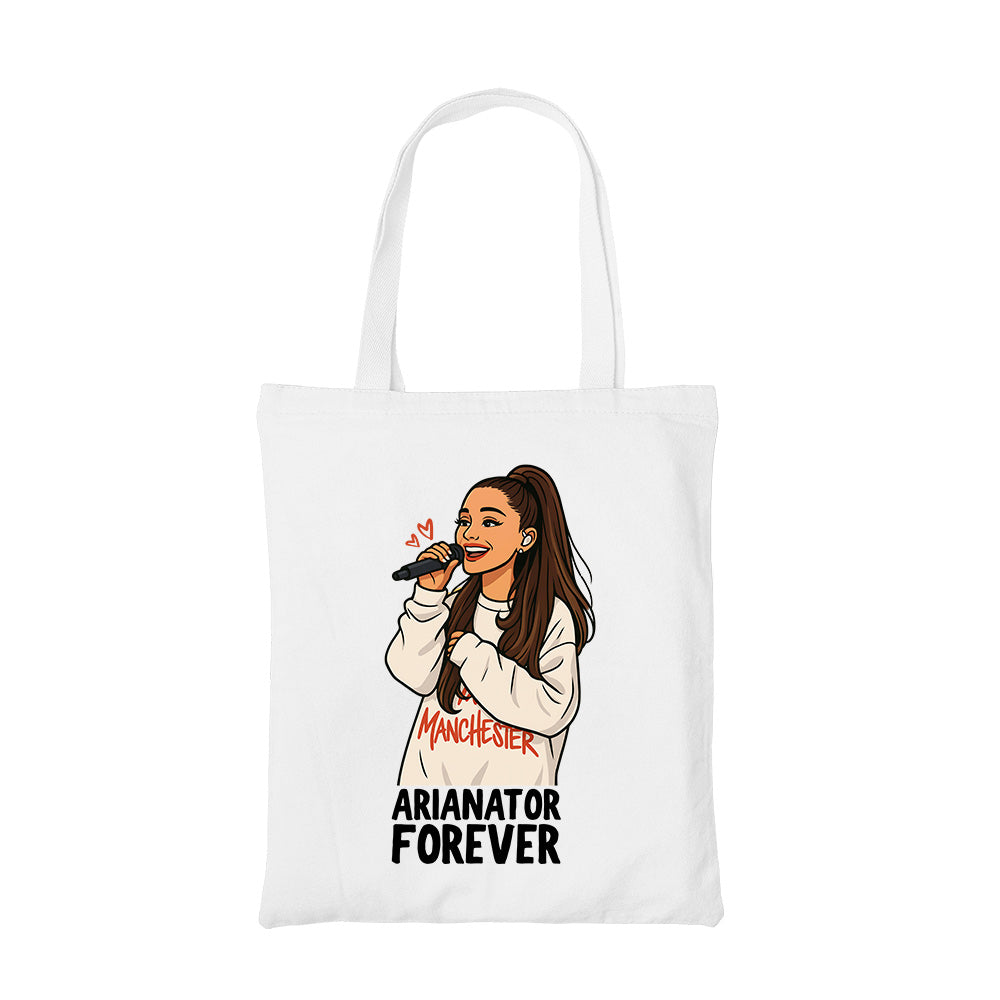 ariana grande arianator forever tote bag cotton printed music band buy online india the banyan tee tbt men women girls boys unisex
