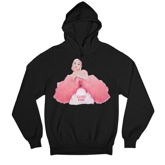 ariana grande cloud pink hoodie hooded sweatshirt winterwear music band buy online india the banyan tee tbt men women girls boys unisex black 