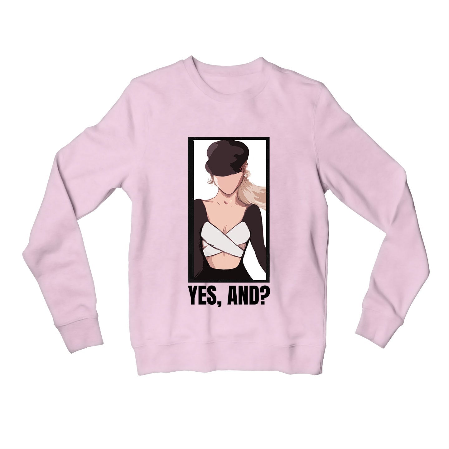 ariana grande yes and sweatshirt upper winterwear music band buy online india the banyan tee tbt men women girls boys unisex baby pink 