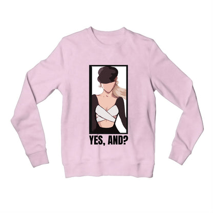 ariana grande yes and sweatshirt upper winterwear music band buy online india the banyan tee tbt men women girls boys unisex baby pink 