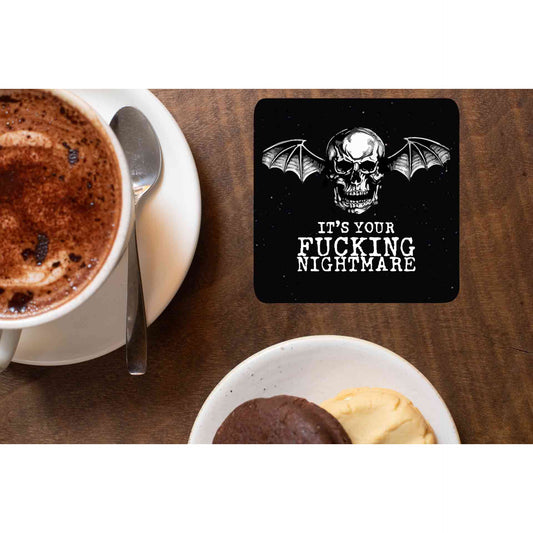 avenged sevenfold nightmare coasters wooden table cups indian music band buy online india the banyan tee tbt men women girls boys unisex