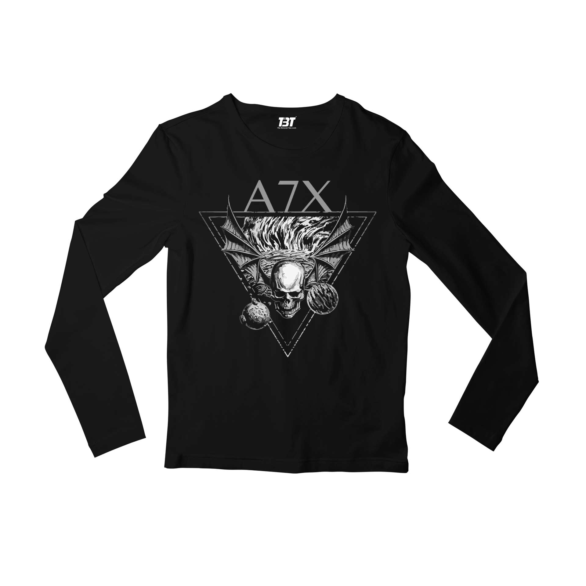 avenged sevenfold a7x full sleeves long sleeves music band buy online india the banyan tee tbt men women girls boys unisex black