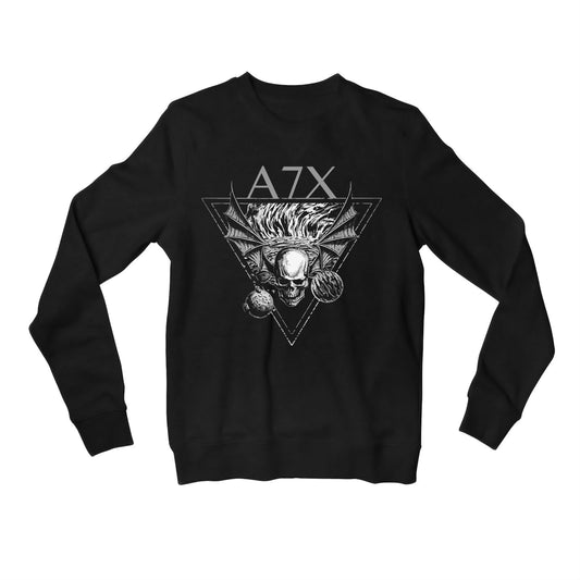 avenged sevenfold a7x sweatshirt upper winterwear music band buy online india the banyan tee tbt men women girls boys unisex black