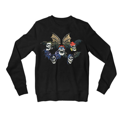 avenged sevenfold death bats sweatshirt upper winterwear music band buy online india the banyan tee tbt men women girls boys unisex black