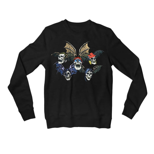 avenged sevenfold death bats sweatshirt upper winterwear music band buy online india the banyan tee tbt men women girls boys unisex black