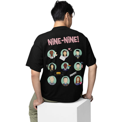 brooklyn nine-nine oversized t shirt - nine-nine squad tv & movies t-shirt black buy online india the banyan tee tbt men women girls boys unisex
