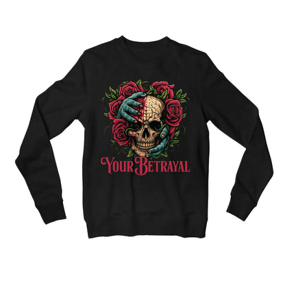 bullet for my valentine your betrayal sweatshirt upper winterwear music band buy online india the banyan tee tbt men women girls boys unisex black