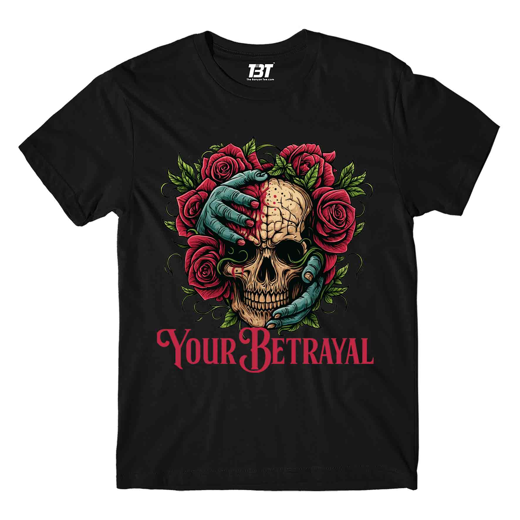 bullet for my valentine your betrayal t-shirt music band buy online india the banyan tee tbt men women girls boys unisex black