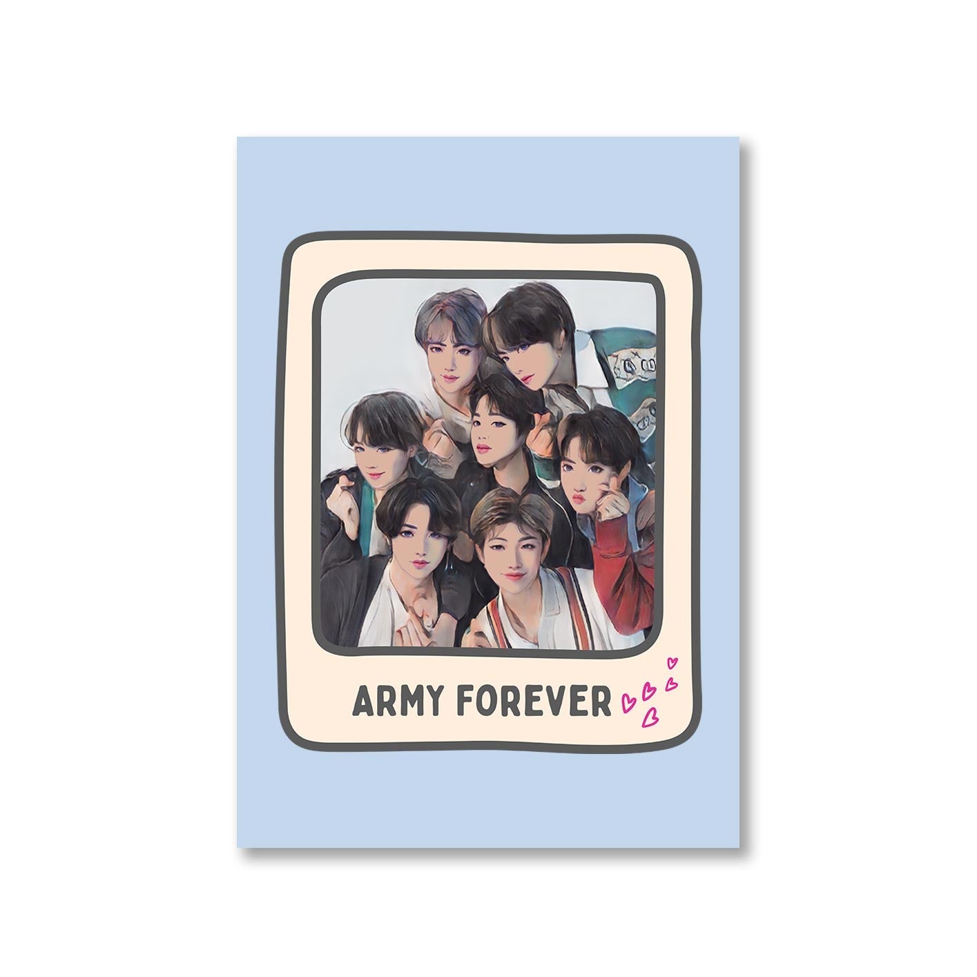 bts army forever poster wall art buy online india the banyan tee tbt a4 