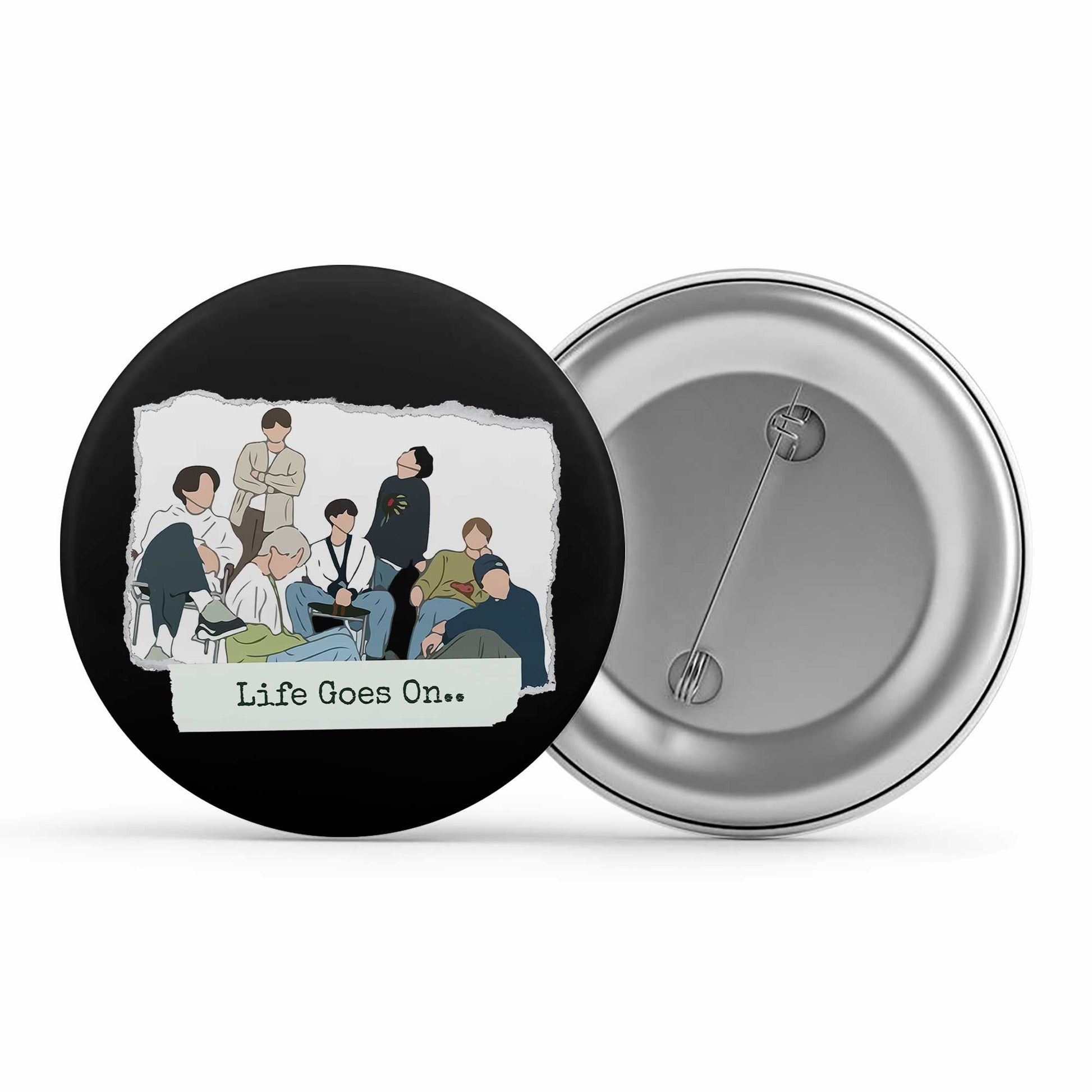 bts life goes on badge pin button music band buy online india the banyan tee tbt men women girls boys unisex  