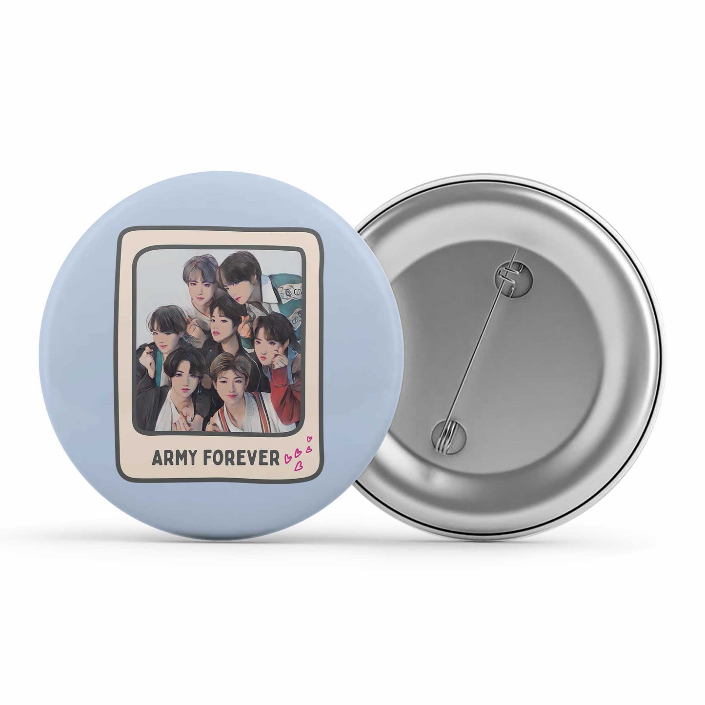 bts army forever badge pin button music band buy online india the banyan tee tbt men women girls boys unisex  