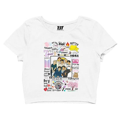 bts bangtan scribbles crop top music band buy online india the banyan tee tbt men women girls boys unisex s 
