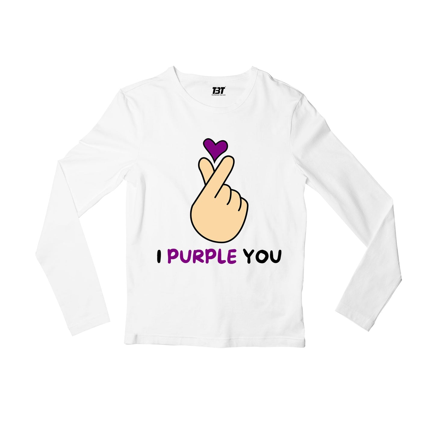 bts i purple you full sleeves long sleeves music band buy online india the banyan tee tbt men women girls boys unisex white 