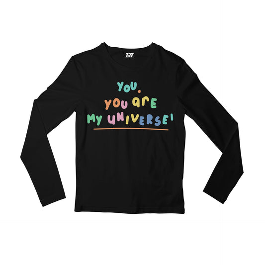 my universe bts k pop bangtan boys korean music song new online india the banyan tee full sleeves long sleeve for men girl combo under 200 best brand t-shirt - the banyan tee tbt