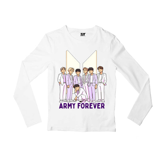 bts army forever full sleeves long sleeves music band buy online india the banyan tee tbt men women girls boys unisex white