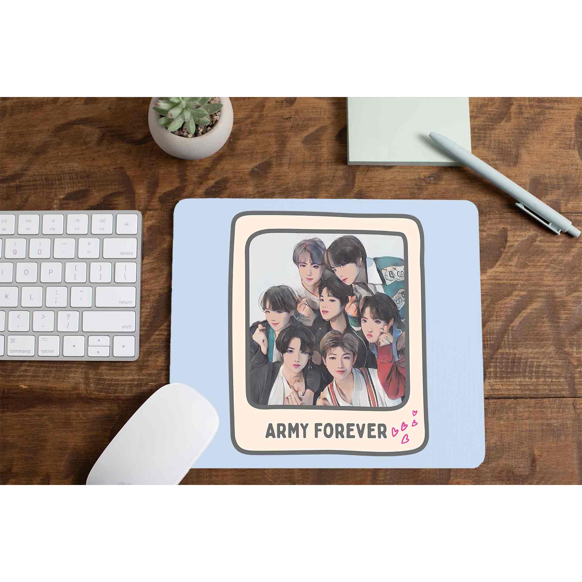 bts army forever mousepad logitech large anime music band buy online india the banyan tee tbt men women girls boys unisex  