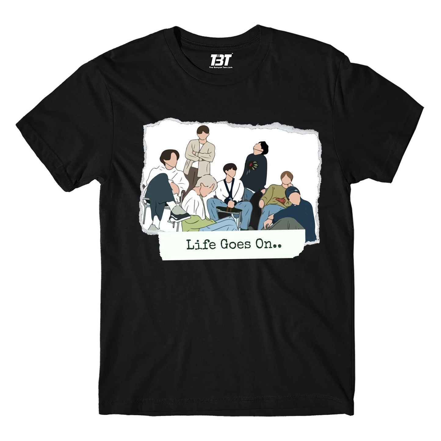 bts life goes on t-shirt music band buy online india the banyan tee tbt men women girls boys unisex black