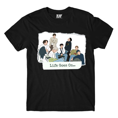 bts life goes on t-shirt music band buy online india the banyan tee tbt men women girls boys unisex black 