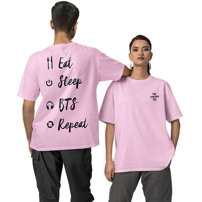 BTS Oversized T shirt - Eat Sleep Repeat