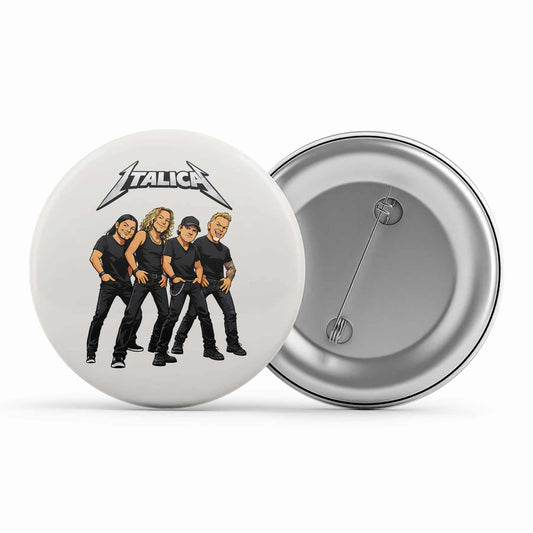 metallica italica badge pin button music band buy online india the banyan tee tbt men women girls boys unisex  
