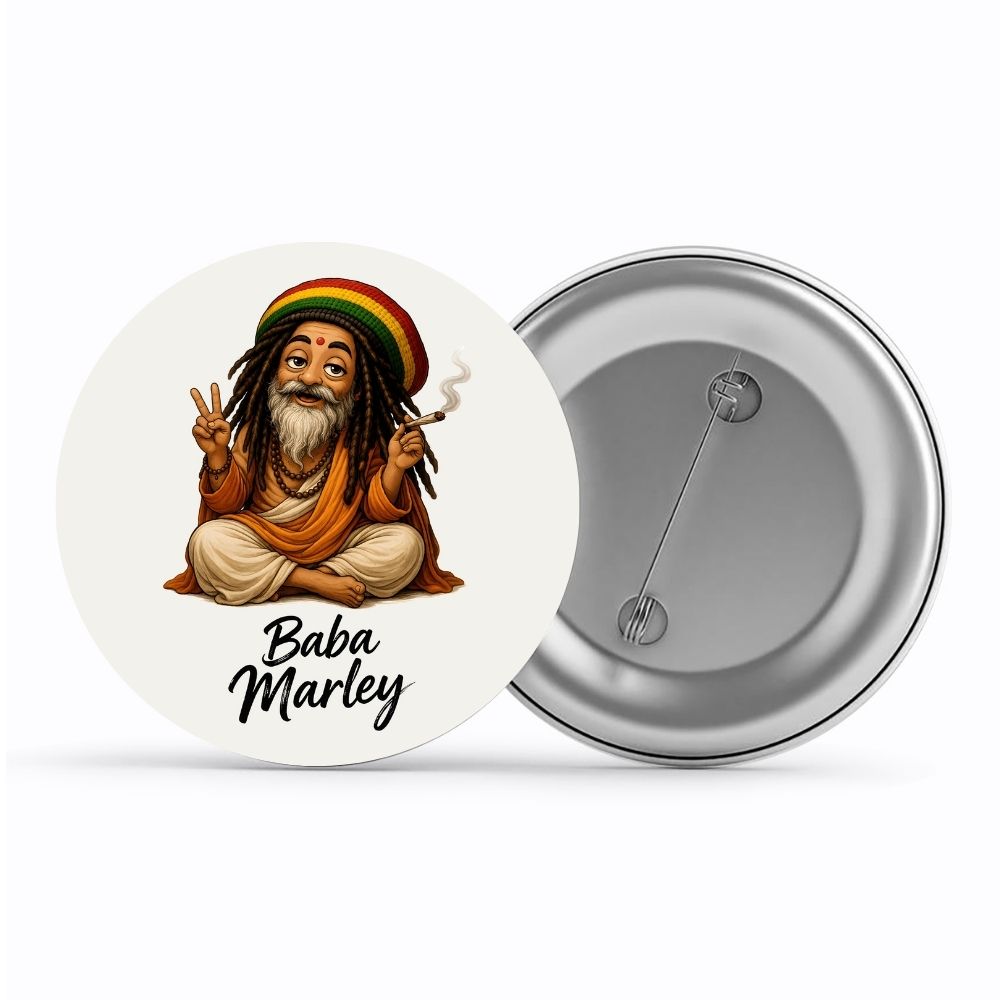 bob marley baba marley badge pin button music band buy online india the banyan tee tbt men women girls boys unisex  