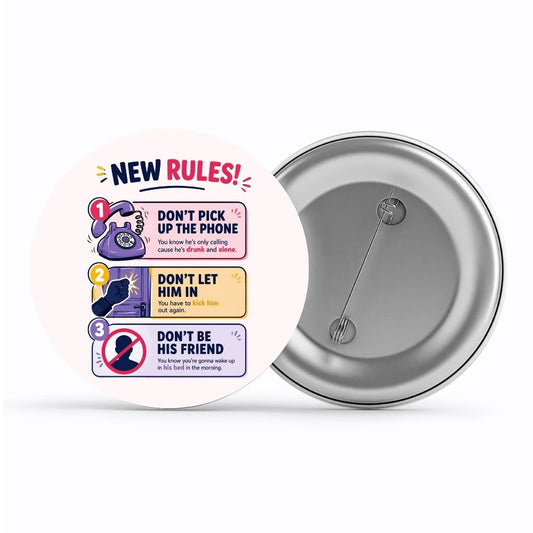dua lipa new rules badge pin button music band buy online india the banyan tee tbt men women girls boys unisex  