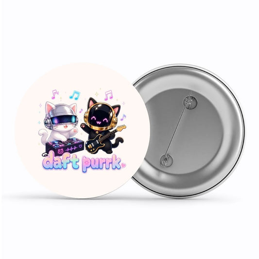 daft punk daft purrk badge pin button music band buy online india the banyan tee tbt men women girls boys unisex  