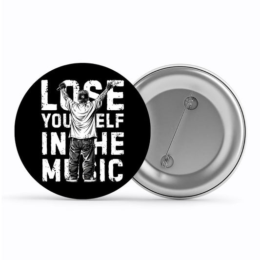 eminem lose yourself in the music badge pin button music band buy online india the banyan tee tbt men women girls boys unisex  