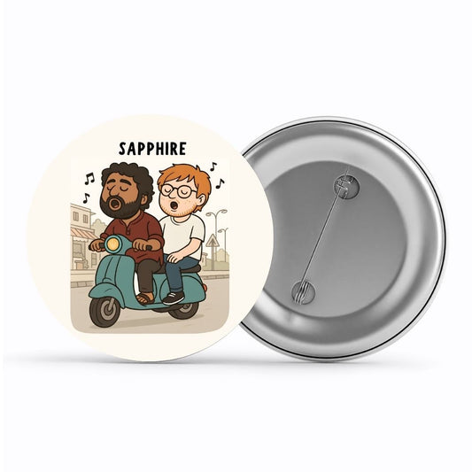 ed sheeran sapphire badge pin button music band buy online india the banyan tee tbt men women girls boys unisex  