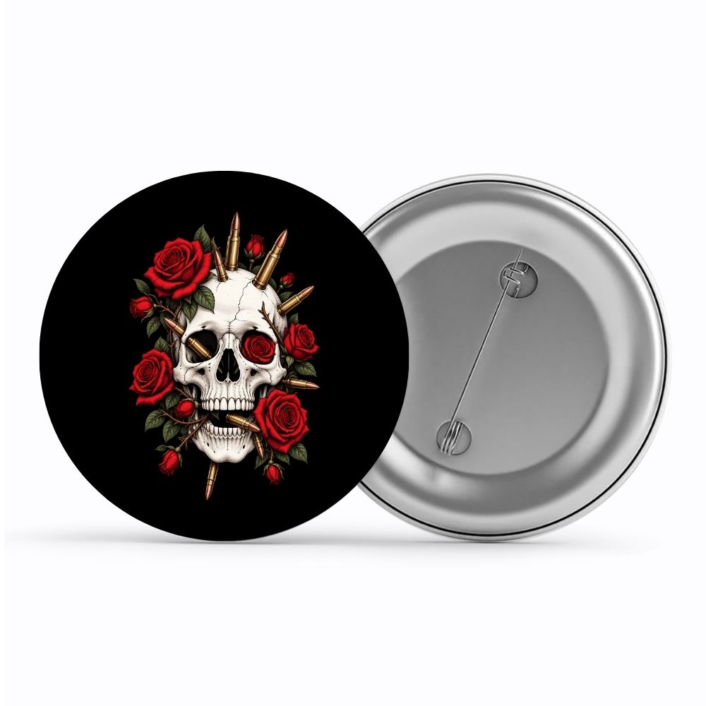 guns n' roses bullet bloom badge pin button music band buy online india the banyan tee tbt men women girls boys unisex  