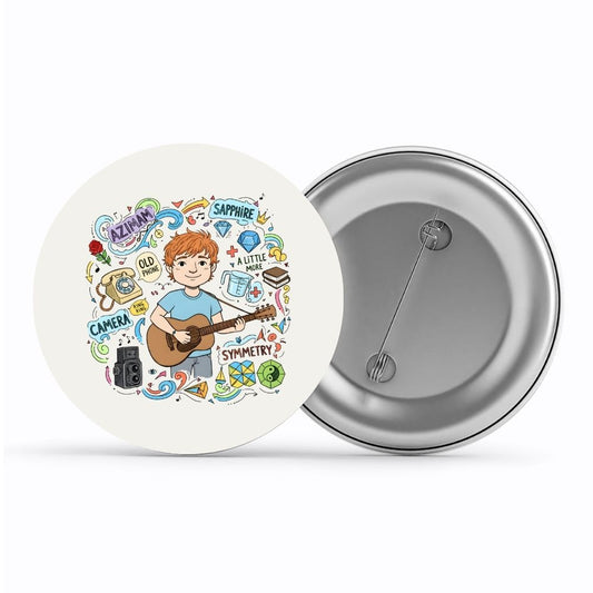 ed sheeran gingerverse badge pin button music band buy online india the banyan tee tbt men women girls boys unisex  