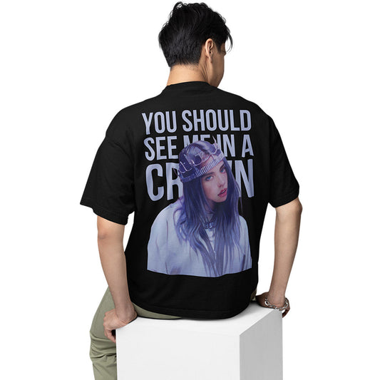 billie eilish oversized t shirt - you should see me in a crown music t-shirt black buy online india the banyan tee tbt men women girls boys unisex