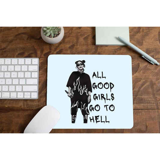 billie eilish all the good girls go to hell mousepad logitech large anime music band buy online india the banyan tee tbt men women girls boys unisex