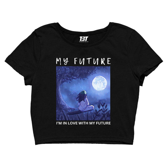billie eilish my future crop top music band buy online india the banyan tee tbt men women girls boys unisex black i am in love with my future