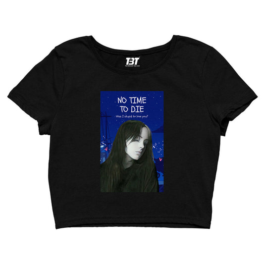 billie eilish no time to die crop top music band buy online india the banyan tee tbt men women girls boys unisex black