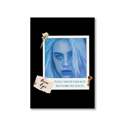 billie eilish ocean eyes poster wall art buy online india the banyan tee tbt a4